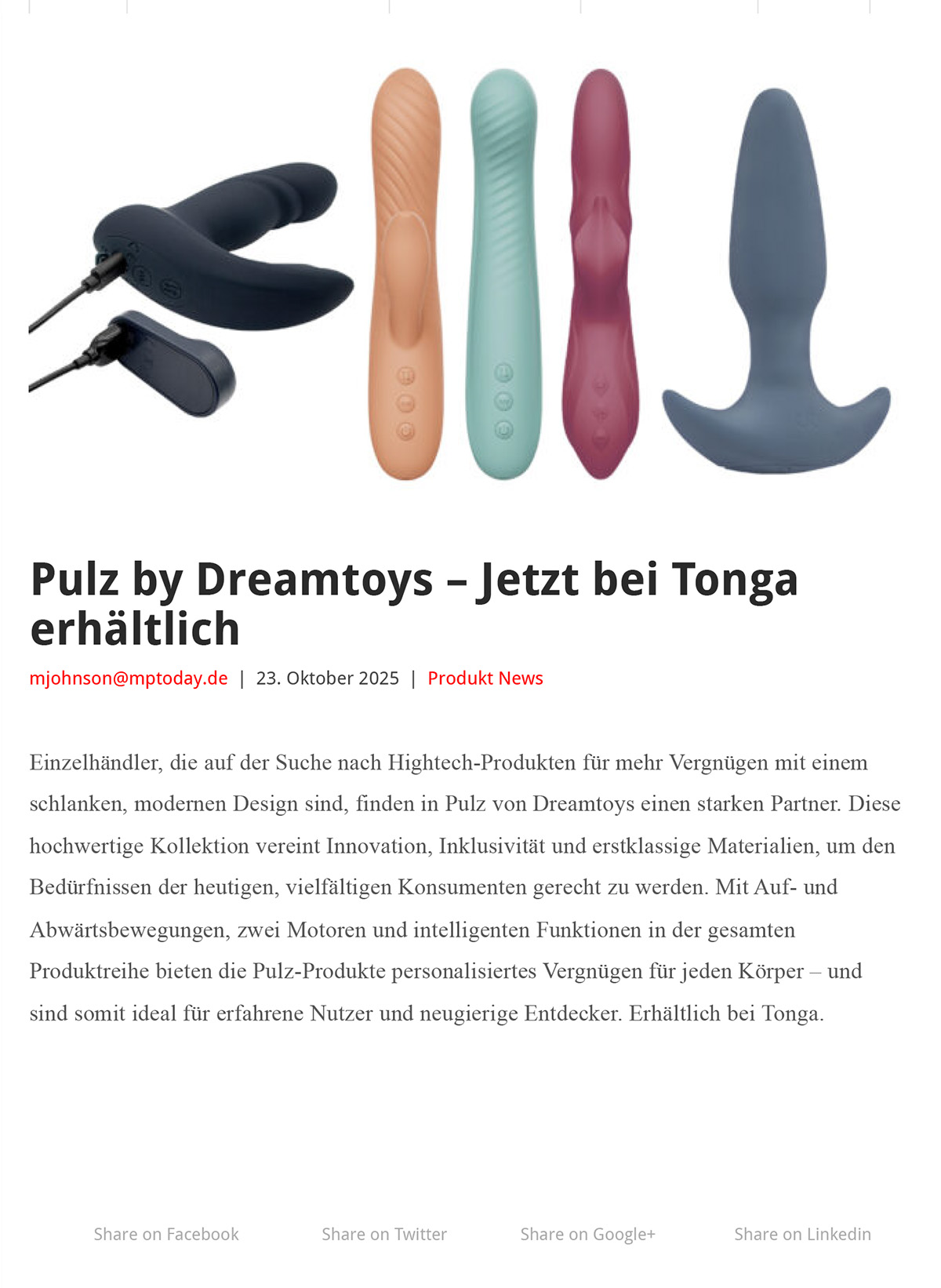 2025-10 eLine Online - Pulz by Dreamtoys